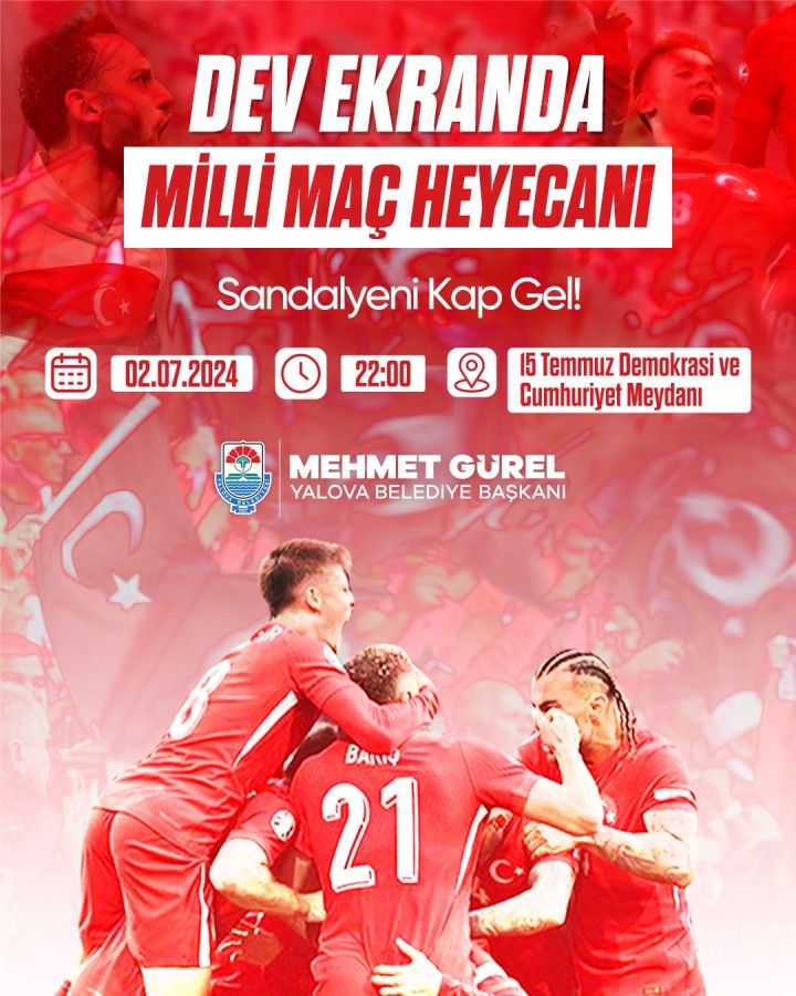 MİLLİ TAKIMIN MAÇI DEV EKRANDA İZLENECEK