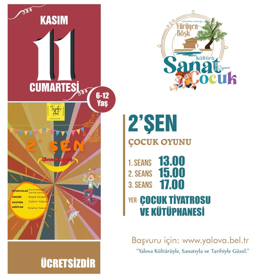 ‘2’ŞEN’ ÇOCUKLAR İÇİN ŞEN ŞAKRAK EĞLENCE SUNACAK