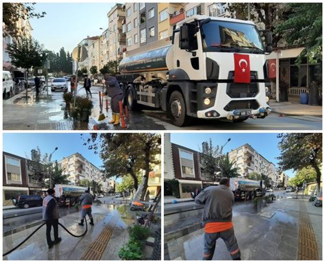 3 SU TANKERİ İLE SOKAKLAR PIRIL PIRIL OLUYOR