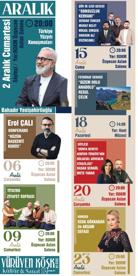 ARALIK AYINDA EN GÜZEL ETKİNLİKLER YALOVALILARLA BULUŞUYOR