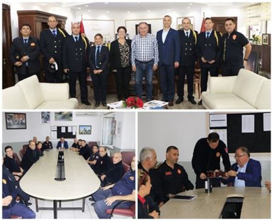 BAŞKAN SALMAN İTFAİYE PERSONELİ İLE BULUŞTU