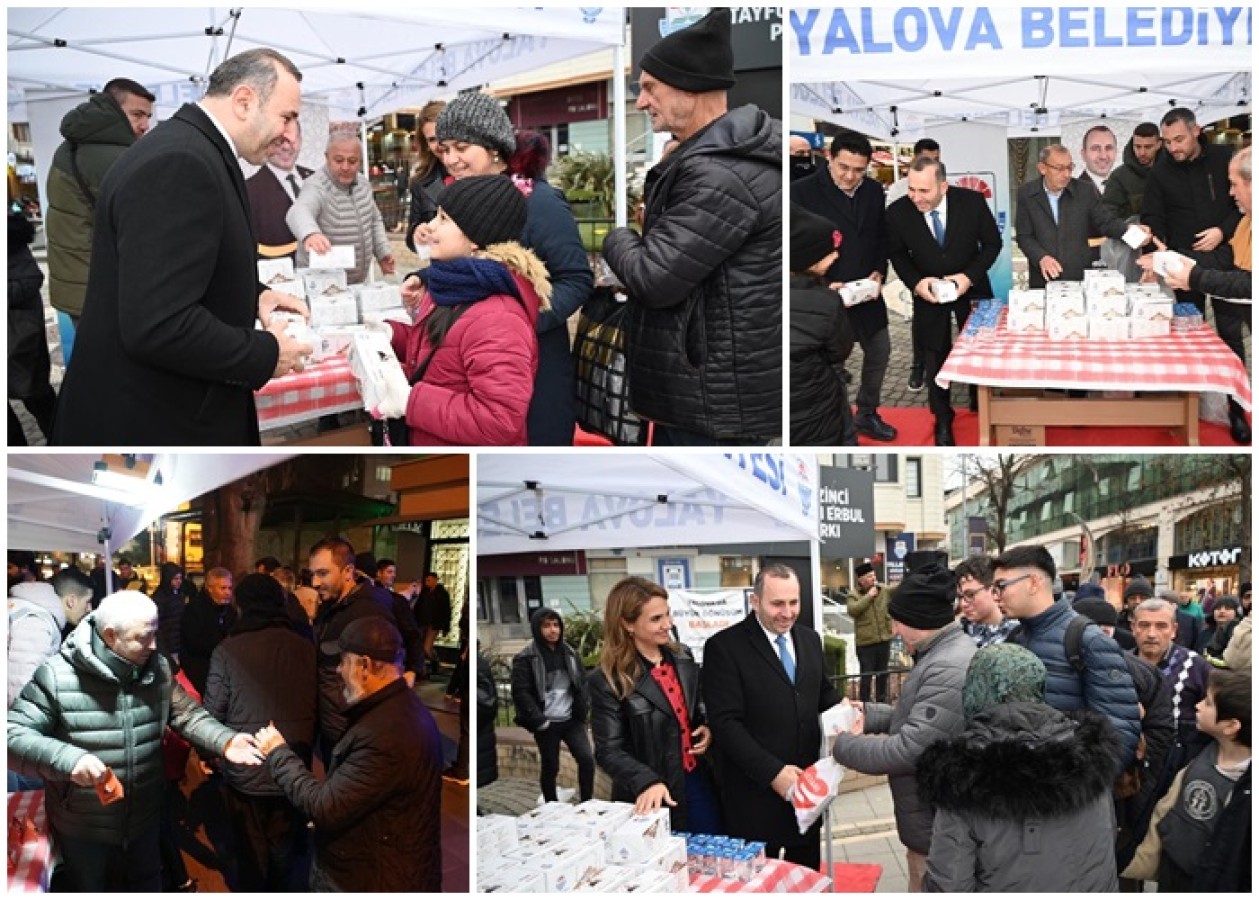 BAŞKAN TUTUK HEMŞEHRİLERİNE KANDİL SİMİDİ İKRAM ETTİ