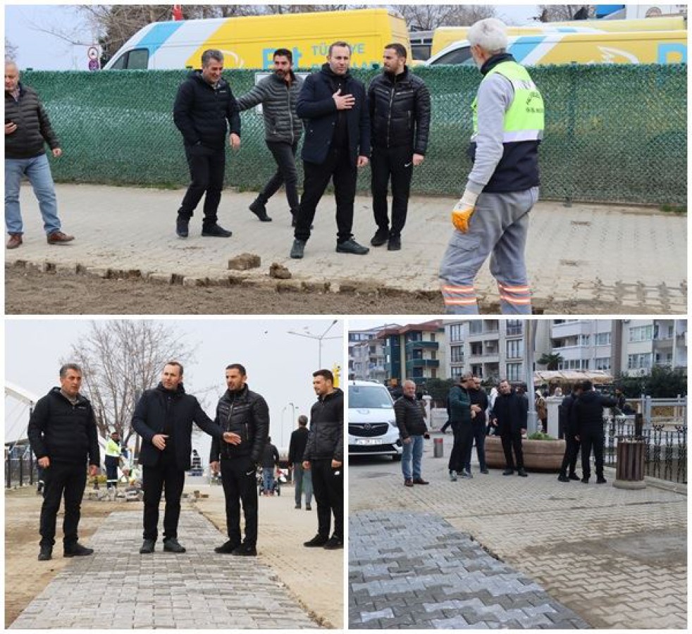 BAŞKAN VEKİLİ TUTUK MİHENK SOKAKTA YAPILAN ÇALIŞMALARI YERİNDE İNCELEDİ