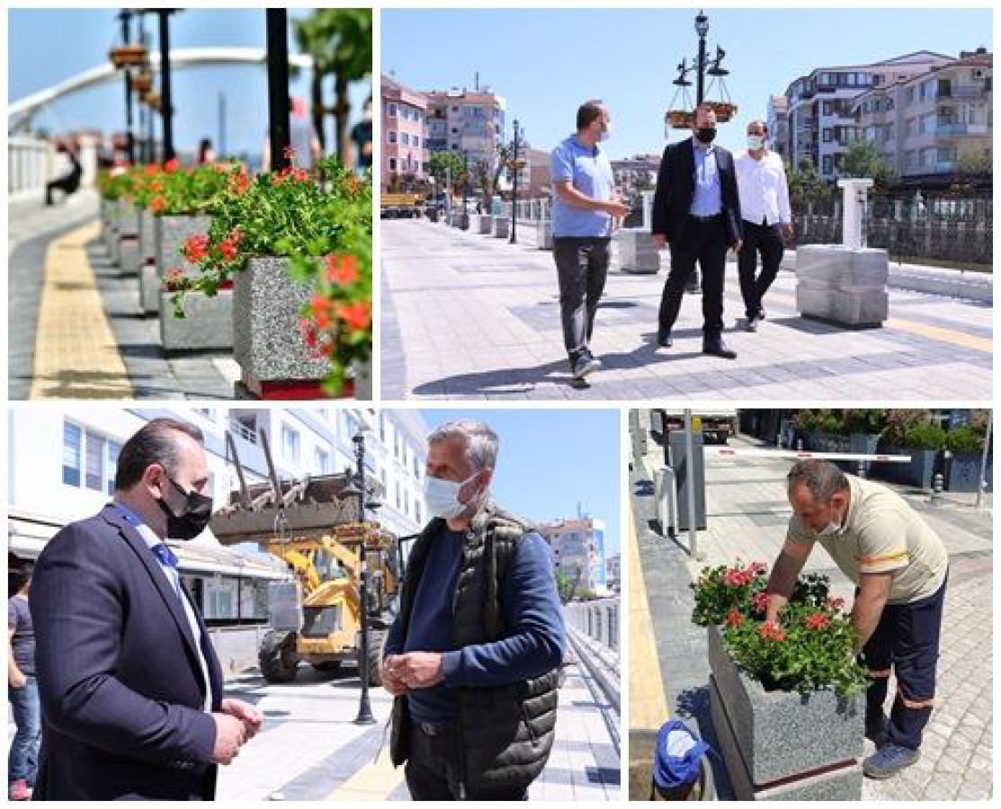 BAŞKAN VEKİLİ TUTUK PEYZAJ DÜZENLEMELERİNİ YAKINDAN TAKİP EDİYOR