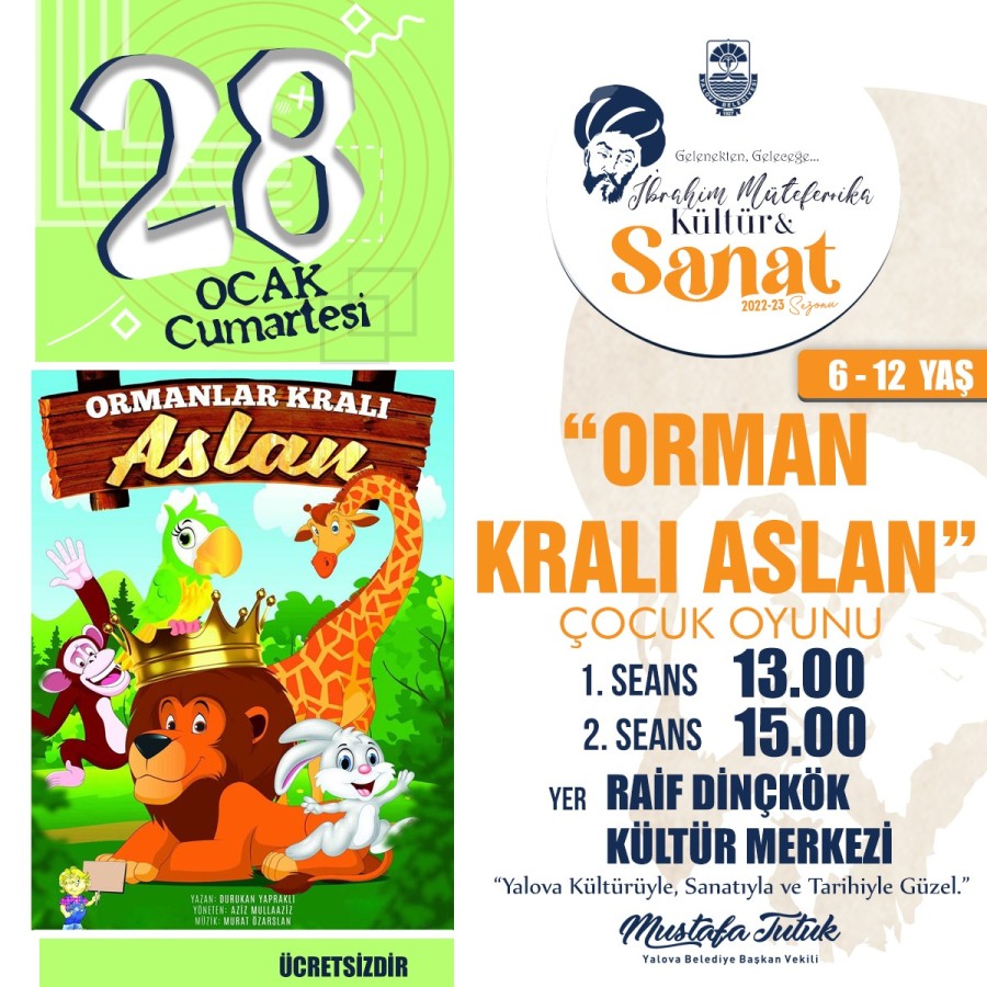 ÇOCUKLAR İÇİN ORMANLAR KRALI ASLAN GELİYOR