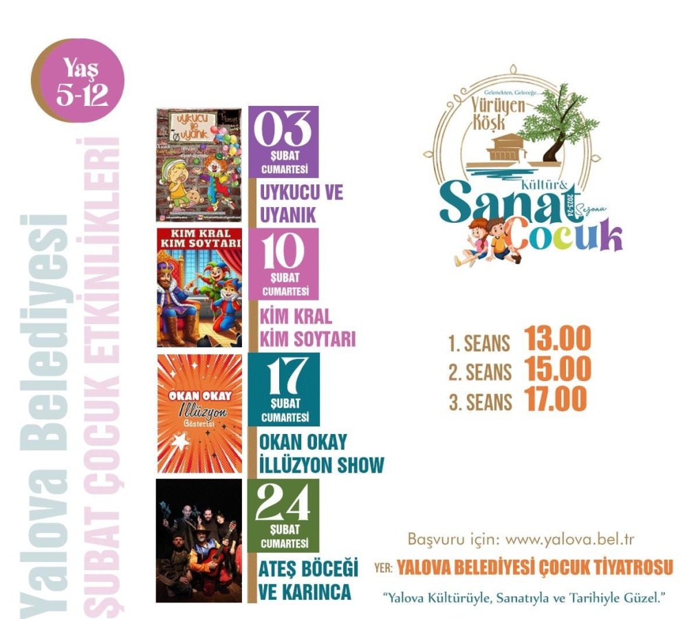 ÇOCUKLAR İÇİN ŞUBAT AYI ETKİNLİK TAKVİMİ BELLİ OLDU