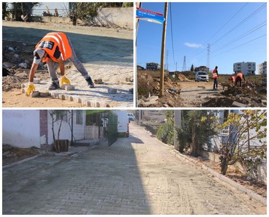 DİYAR VE SEÇME SOKAKTA PARKE DÖŞEMESİ BAŞLADI