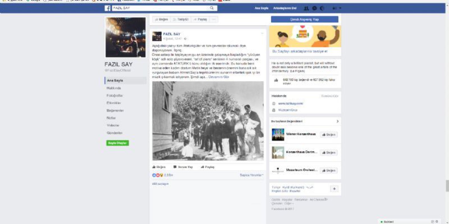 FAZIL SAY’DAN YÜRÜYEN KÖŞK’E ÖZEL BESTE