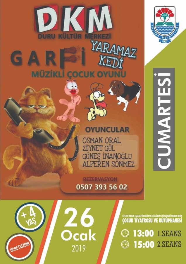 “GARFİ YARAMAZ KEDİ” MÜZİKLİ ÇOCUK OYUNU MİNİKLERLE BULUŞUYOR