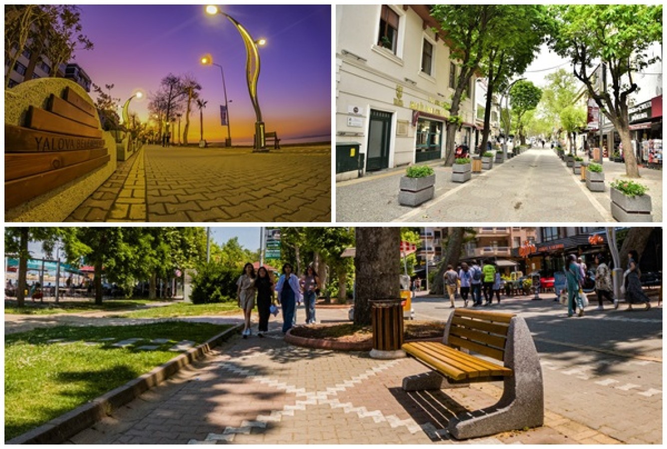 GAZİPAŞA CADDESİ’NDE BANKLAR YENİLENDİ