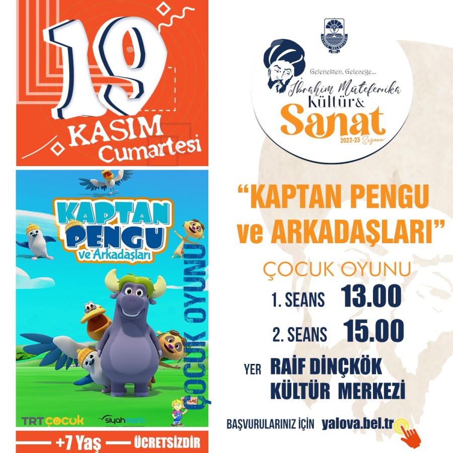 İBRAHİM MÜTEFERRİKA KÜLTÜR SANAT SEZONU ÇOCUK TİYATROSU İLE DEVAM EDİYOR