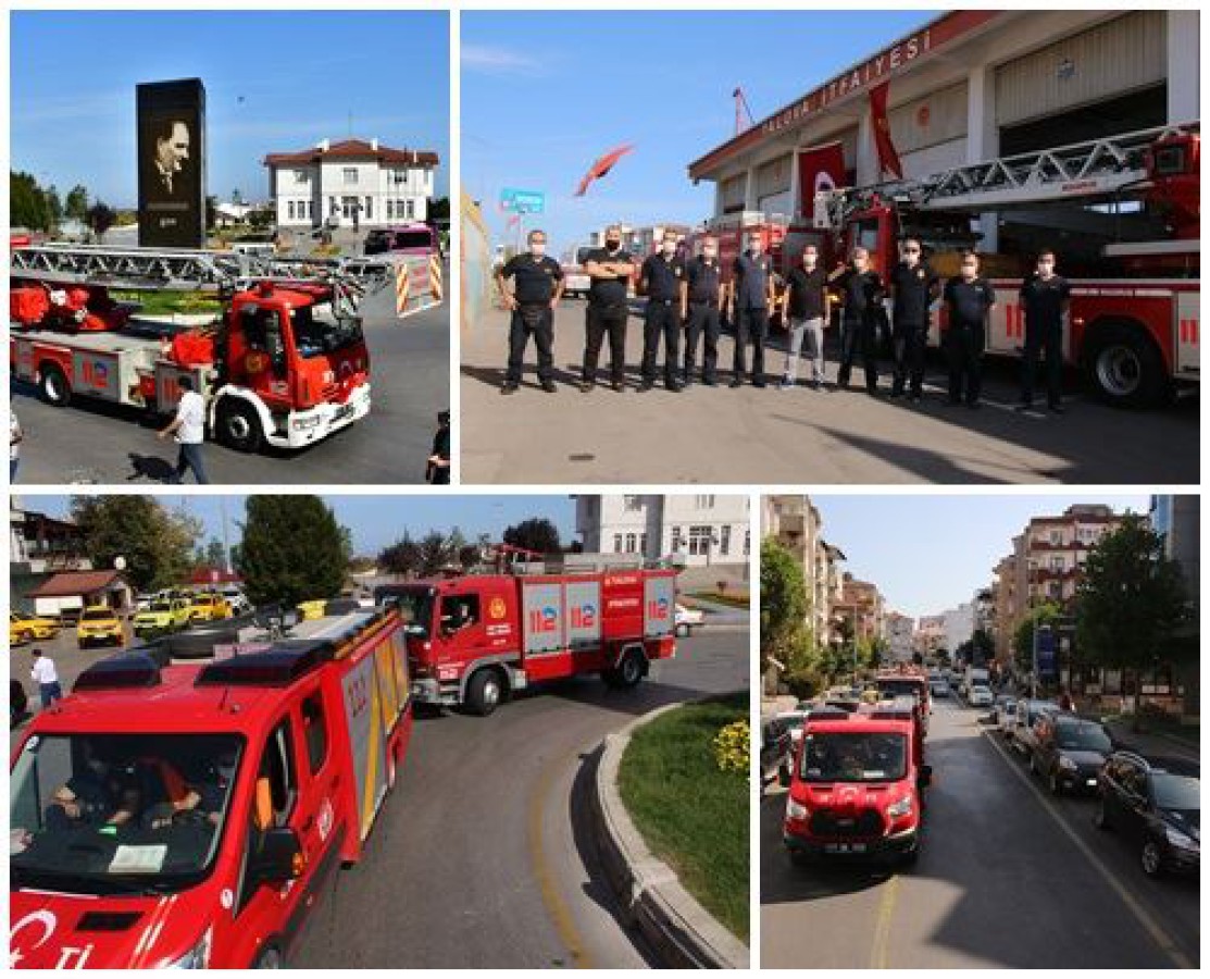 İTFAİYE HAFTASI DOLAYISIYLA ŞEHİR TURU ATILDI
