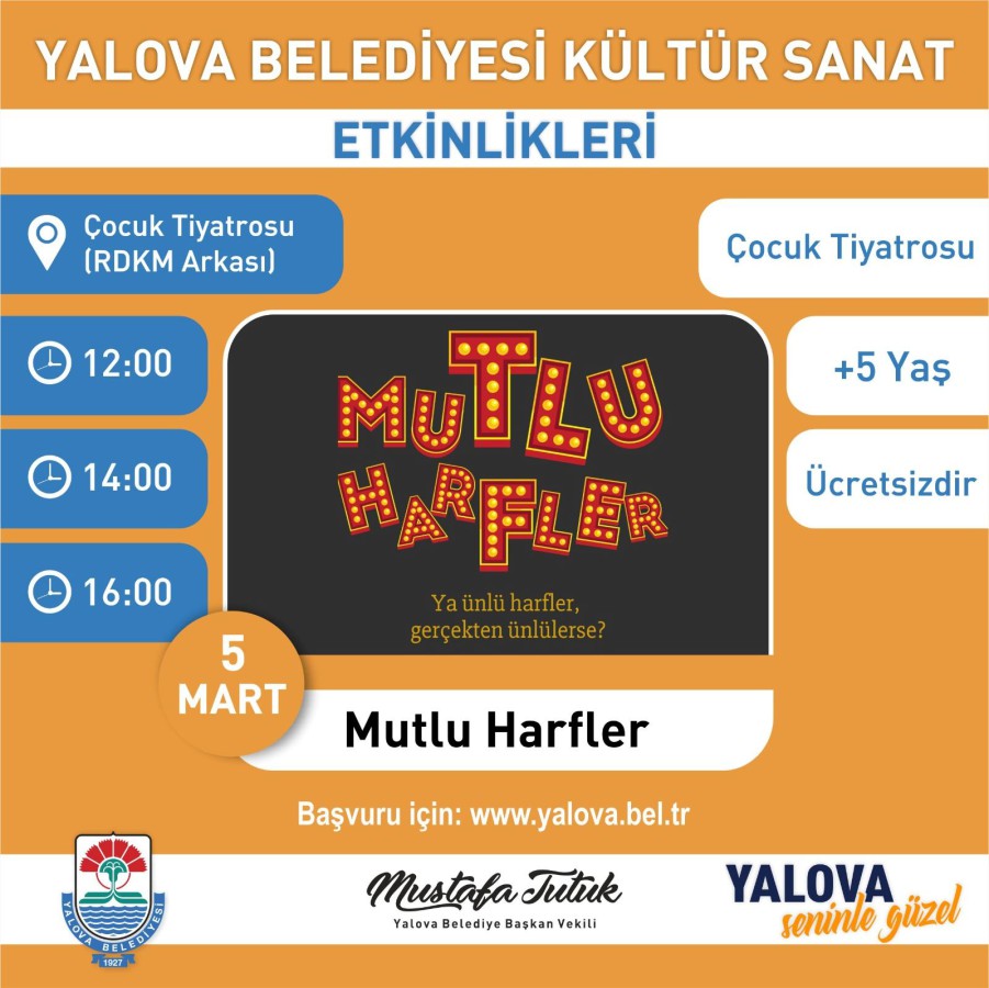 MUTLU HARFLER İSİMLİ OYUN MİNİKLERLE BULUŞACAK