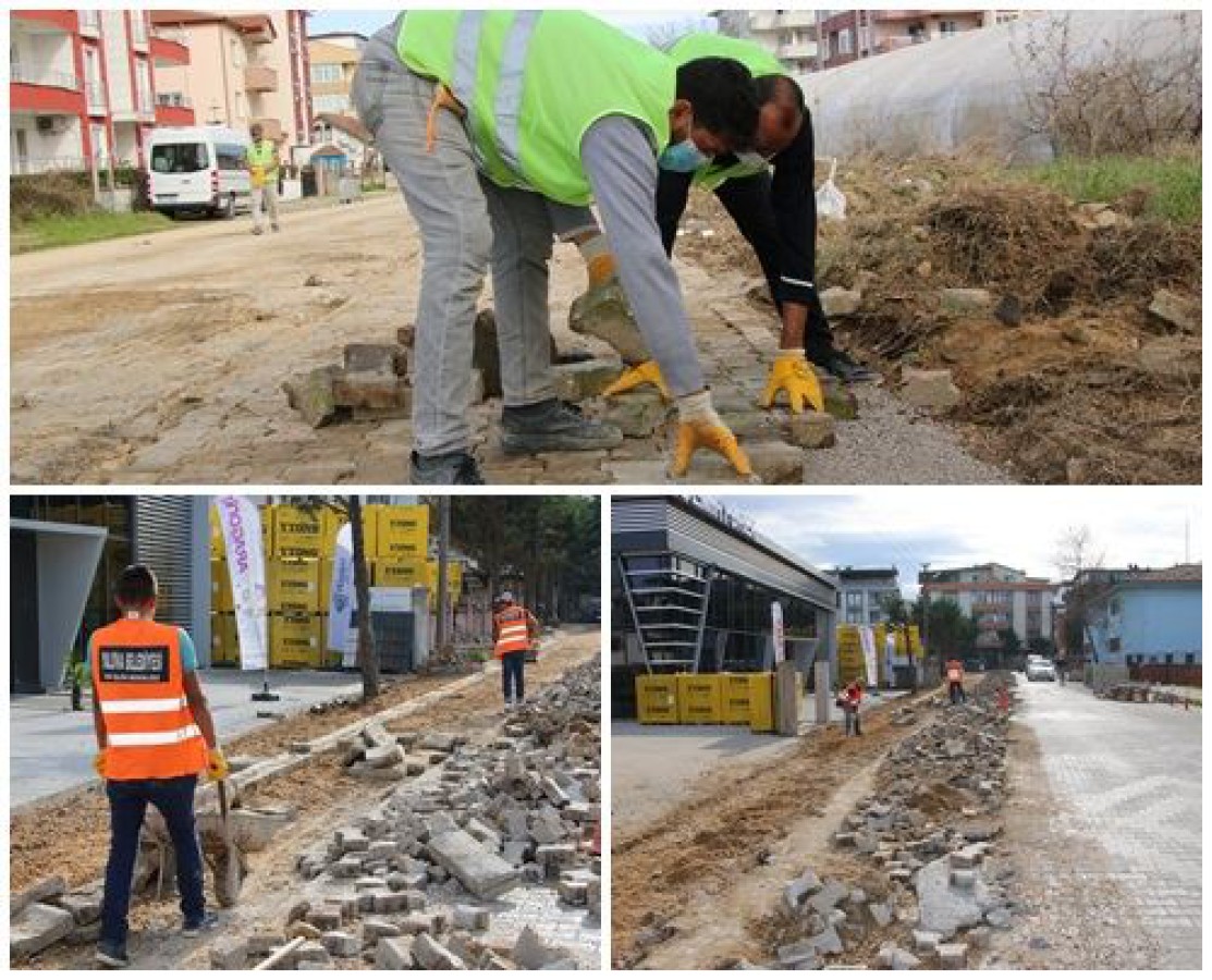 PARKE VE KALDIRIMLAR ONARILIYOR