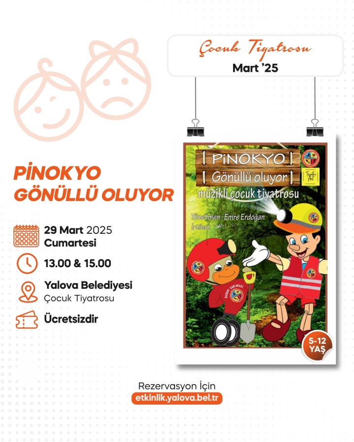 PİNOKYO YALOVA’DA ÇOCUKLARLA BULUŞUYOR