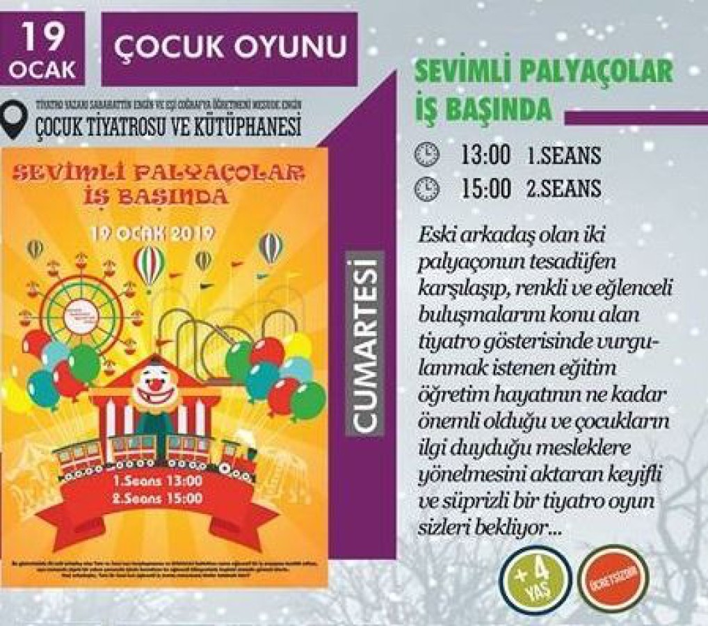 “SEVİMLİ PALYAÇOLAR İŞ BAŞINDA” ÇOCUKLARLA BULUŞUYOR
