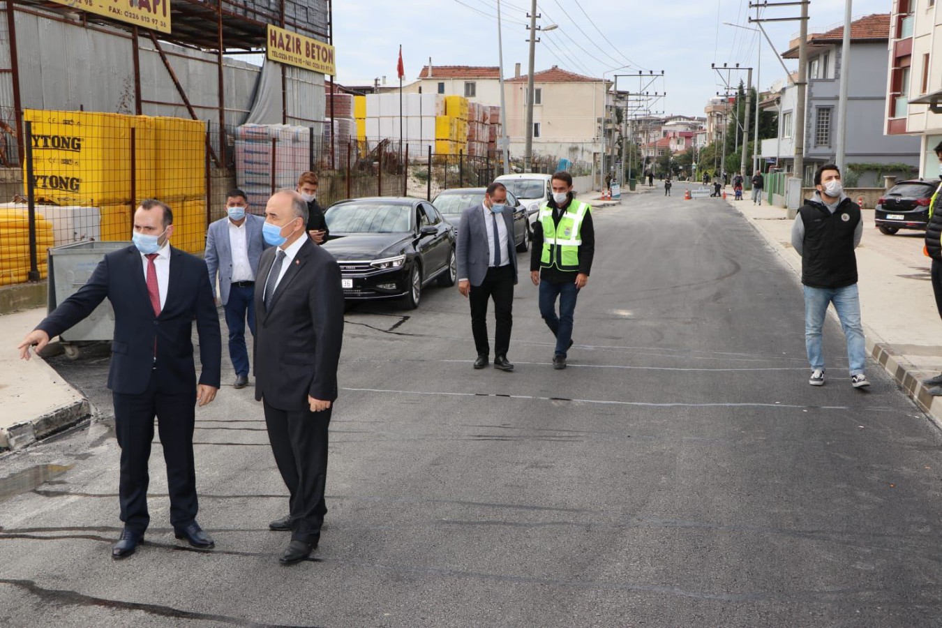 VALİ EROL VE BAŞKAN VEKİLİ TUTUK GİRNE CADDESİNDE İNCELEMELERDE BULUNDULAR