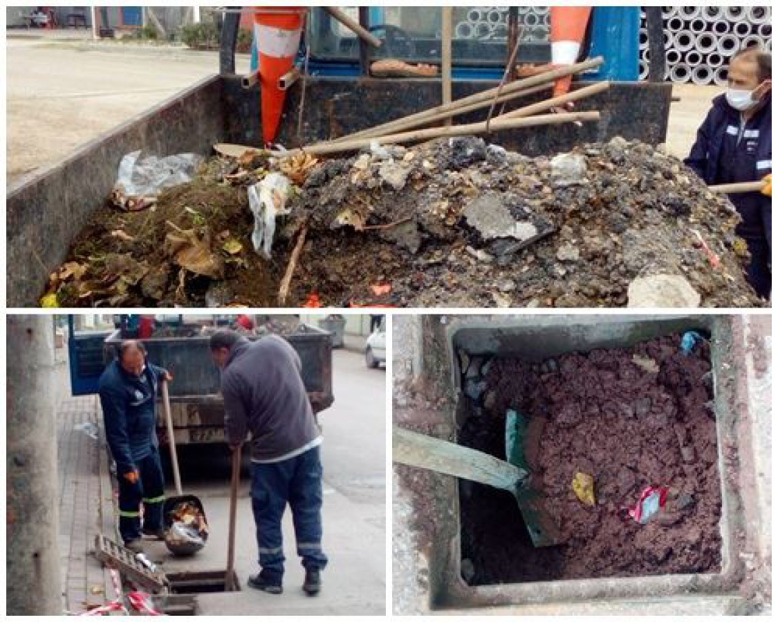 YAĞMUR SUYU KANALLARI TEMİZLENİYOR