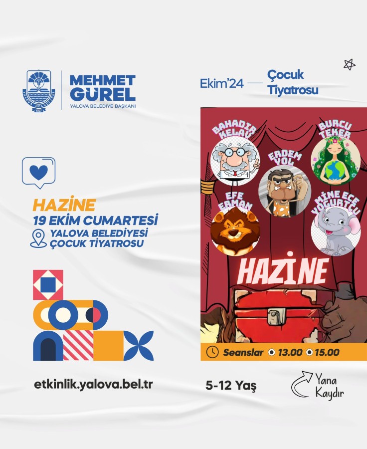 YALOVA BELEDİYESİ'NDEN ÇOCUKLARA TİYATRO KEYFİ