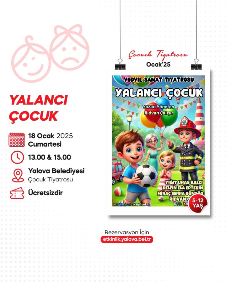 YALOVA BELEDİYESİ'NDEN EĞLENCELİ TİYATRO ETKİNLİĞİ