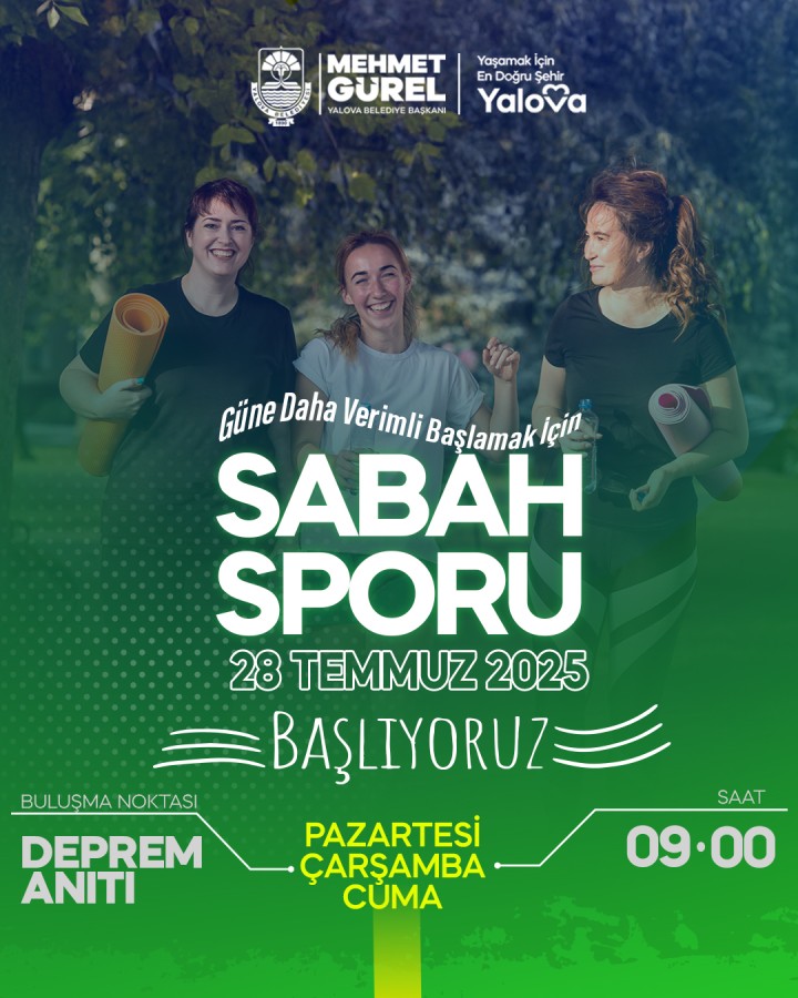 YALOVA’DA GÜNE SPORLA BAŞLIYORUZ