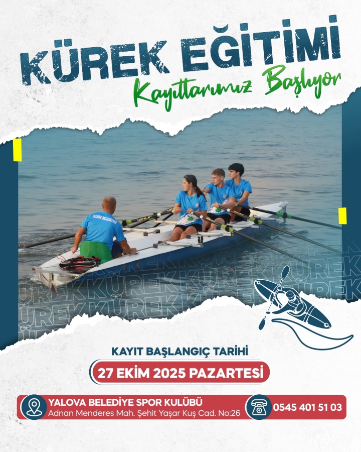 YALOVA’DA KÜREK EĞİTİMİ BAŞLIYOR