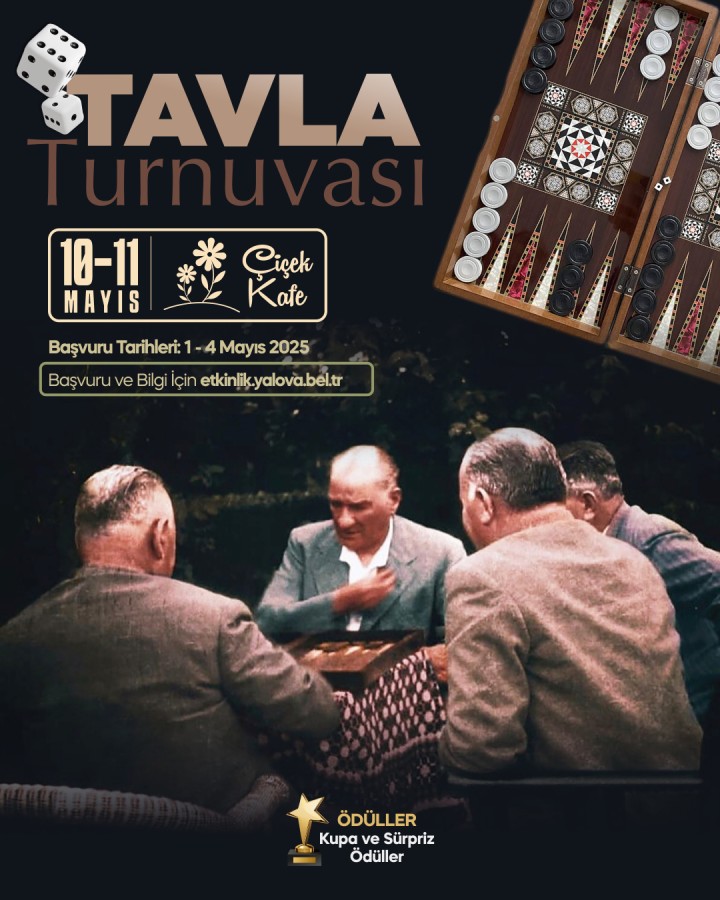 YALOVA’DA TAVLA HEYECANI BAŞLIYOR