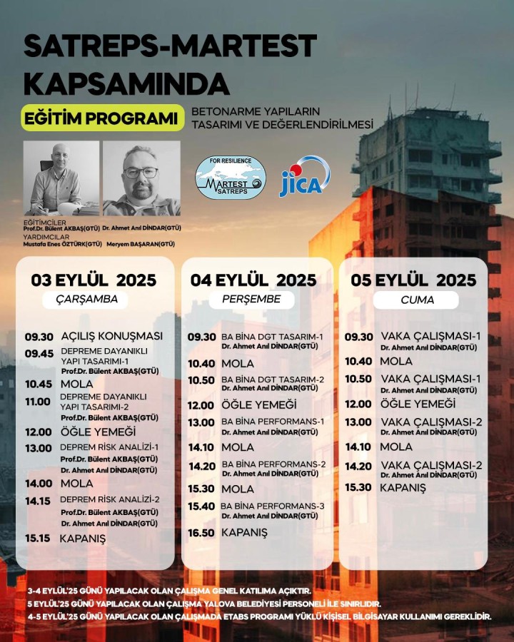 YALOVA’DA YAPI TASARIMI VE DEPREM GÜVENLİĞİ KONUŞULACAK