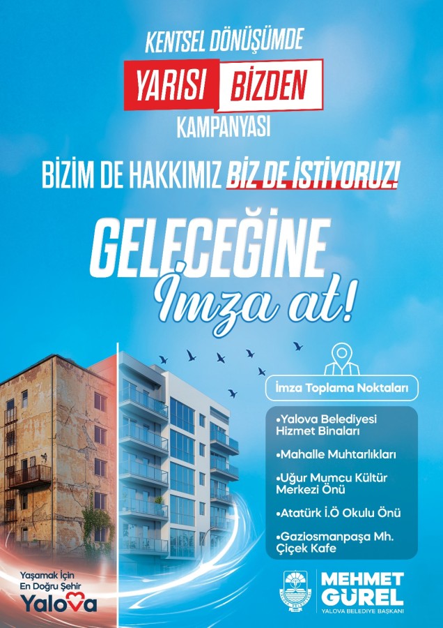 YALOVA’DA “YARISI BİZDEN” KAMPANYASI İÇİN  İLK İMZALAR ATILIYOR