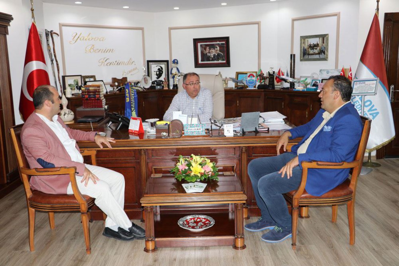 YALOVALI GAZETECİLER BAŞKAN SALMAN’ IN KONUĞU OLDU