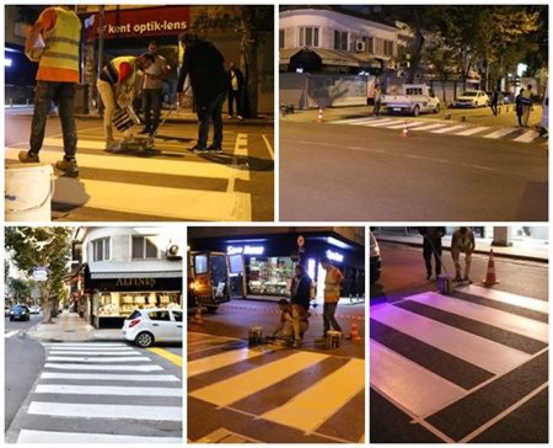 YATAY VE DÜŞEY İŞARETLEMELER YAPILIYOR