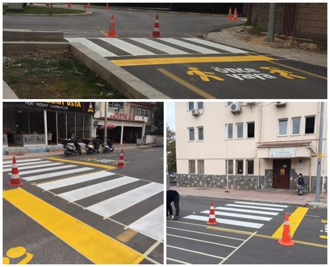 YAYA VE YOL ÇİZGİLERİNİN ÇİZİMLERİ DEVAM EDİYOR